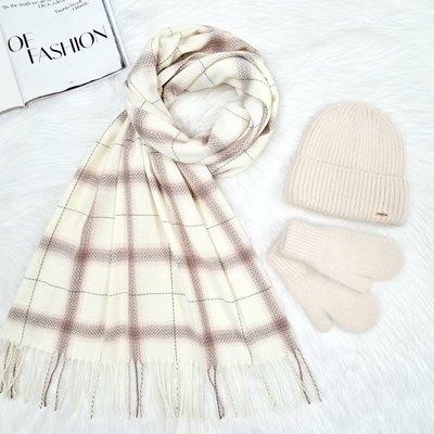 Комплект жіночий зимовий ангоровий на флісі (шапка+шарф+рукавиці) ODYSSEY 55-58 см різнокольоровий 12874 - 8008 - 4148-1 френсис фото