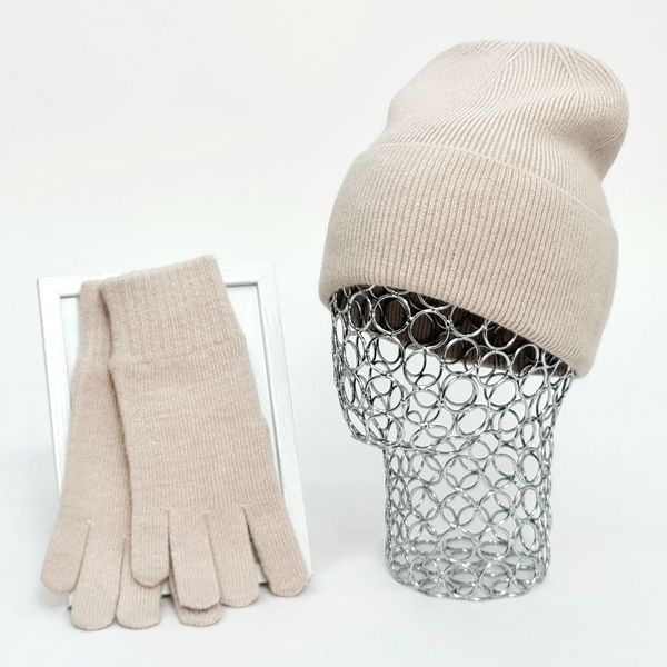 Комплект жіночий зимовий ангора з вовною (шапка+шарф+рукавички) ODYSSEY 56-58 см різнокольоровий 13186 - 8008 - 4074 мак фото