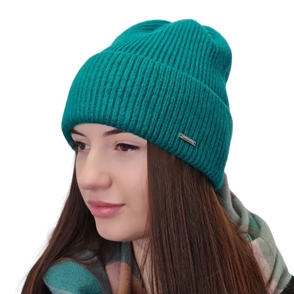 Комплект жіночий зимовий ангора з вовною на флісі (шапка+рукавички) ODYSSEY 56-58 см зелений 12715 - 4171 12715 - 4171 фото
