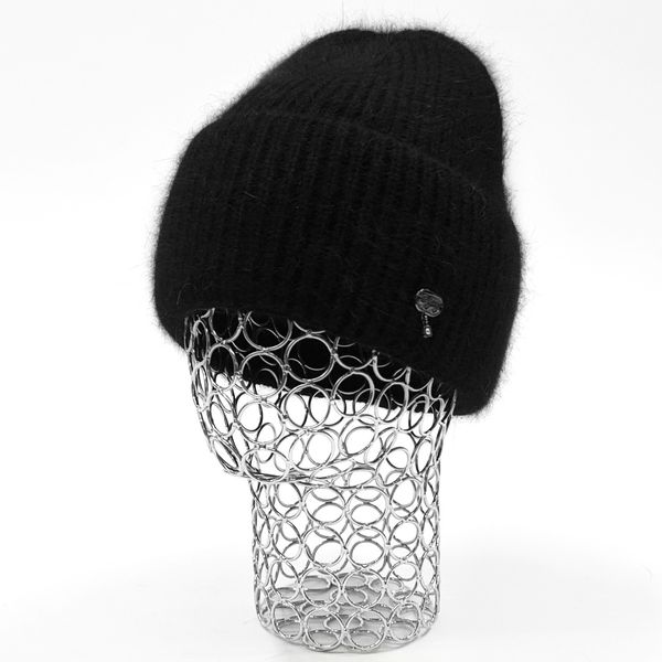 Комплект жіночий зимовий ангоровий на флісі (шапка+бафф) ODYSSEY 56-59 см Чорний 13874 - 12542 13874 - 12542 фото
