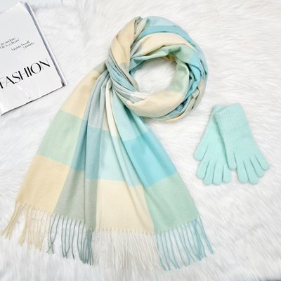 Комплект жіночий зимовий (шарф+рукавички) M&JJ One size м'ятний 1142 - 4203 1142 - 4203 фото
