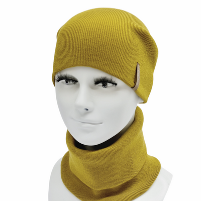 Комплект чоловічий демісезонний віскозний (шапка+шарф-снуд) Odyssey 56-59 см гірчичний 12893 - 12668 12893 - 12668 фото