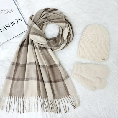 Комплект жіночий зимовий ангоровий (шапка+шарф+рукавиці) ODYSSEY 56-58 см бежевий 12434 - 8068 - 4148 юкка фото