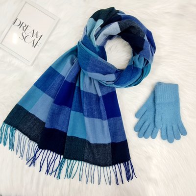 Комплект жіночий зимовий (шарф+рукавички) M&JJ One size морська хвиля 8045 - 4215 8045 - 4215 фото