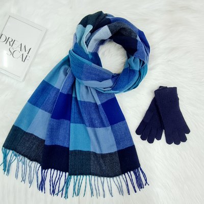 Комплект жіночий зимовий (шарф+рукавички) M&JJ One size темно-синій 8045 - 4065 8045 - 4065 фото