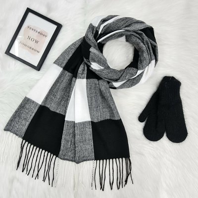 Комплект жіночий зимовий (шарф+рукавиці) M&JJ One size чорний 1119 - 4135 1119 - 4135 фото