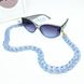 Ланцюжок для окулярів пластиковий M&J 20х22 мм блакитний 118 118-ц фото 1