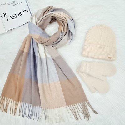 Комплект жіночий зимовий ангоровий на флісі (шапка+шарф+рукавиці) ODYSSEY 56-58 см різнокольоровий 12842 - 1291 - 4148 бристоль фото