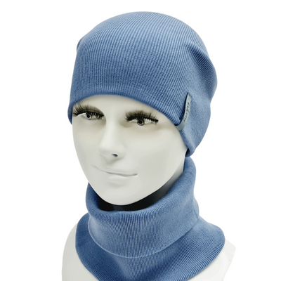 Комплект чоловічий демісезонний віскозний (шапка+шарф-снуд) Odyssey 56-59 см джинс 12901 - 12672 12901 - 12672 фото