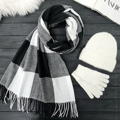 Комплект жіночий зимовий ангора з вовною (шапка+шарф+рукавички) ODYSSEY 56-58 см різнокольоровий 12630 - 1119 - 4000 отрада фото