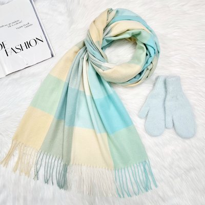Комплект женский зимний (шарф+варежки) M&JJ One size мятный 1142 - 4138 1142 - 4138 фото