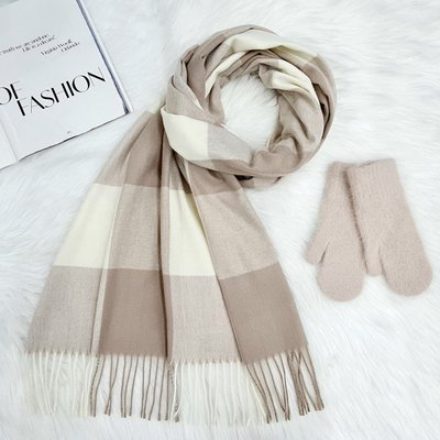 Комплект жіночий зимовий (шарф+рукавиці) M&JJ One size Бежевий 1140 - 4225 1140 - 4225 фото