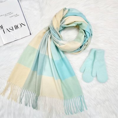 Комплект женский зимний (шарф+варежки) M&JJ One size мятный 1142 - 4139 1142 - 4139 фото