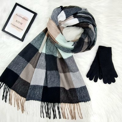 Комплект жіночий зимовий (шарф+рукавички) M&JJ One size чорний 8025 - 4062 8025 - 4062 фото