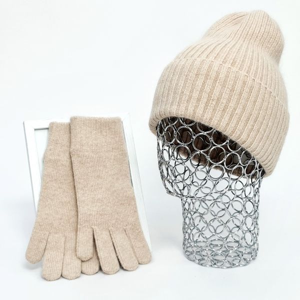 Комплект жіночий зимовий ангора з вовною (шапка+шарф+рукавички) ODYSSEY 56-58 см різнокольоровий 12205 - 8131 - 4063 бонсай фото