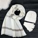 Комплект жіночий зимовий ангора з вовною (шапка+шарф+рукавички) ODYSSEY 56-58 см білий 13722 - 8131 - 4000 мак комплект фото 1