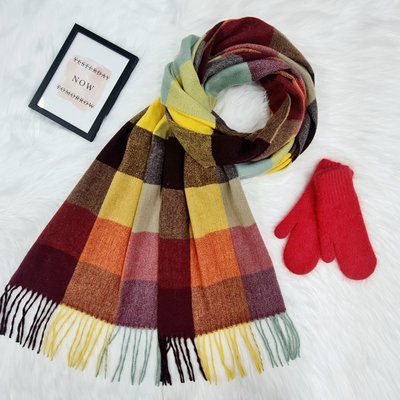 Комплект жіночий зимовий (шарф+рукавиці) M&JJ One size червоний 8024 - 4228 8024 - 4228 фото