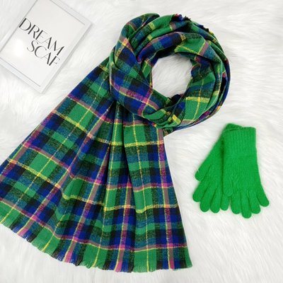 Комплект жіночий зимовий (шарф+рукавички) M&JJ One size зелений 8047 - 4200 8047 - 4200 фото