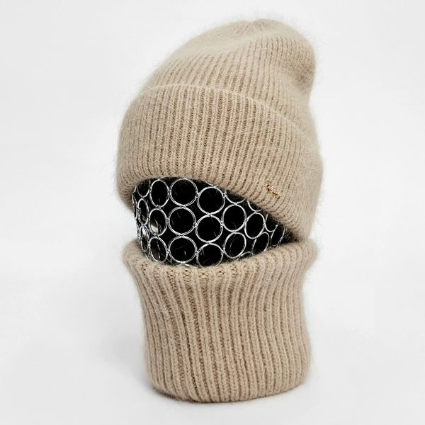 Комплект жіночий зимовий ангоровий на флісі (шапка+бафф+рукавиці) ODYSSEY 55-58 см Бежевий 12839 - 13091 - 4132 12839 - 13091 - 4132 фото