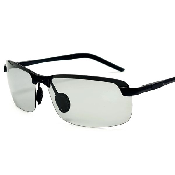 Солнцезащитные очки мужские поляризационные с фотохромной линзой M&J серый 1726-1 1726 фото