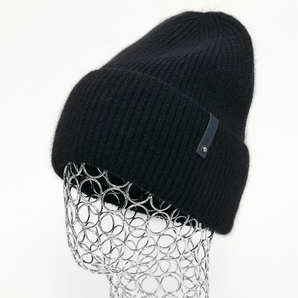 Комплект жіночий зимовий ангора з вовною на флісі (шапка+рукавички) ODYSSEY 57-59 см Чорний 12973 - 4062 12973 - 4062 фото