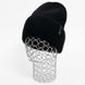 Комплект жіночий зимовий ангора з вовною на флісі (шапка+рукавички) ODYSSEY 57-59 см Чорний 12973 - 4062 12973 - 4062 фото 2