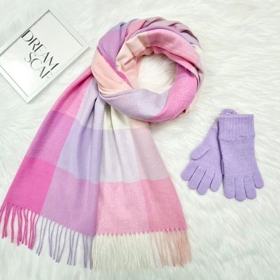 Комплект жіночий зимовий (шарф+рукавички) M&JJ One size бузковий 1141 - 4094 1141 - 4094 фото
