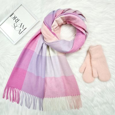 Комплект женский зимний (шарф+варежки) M&JJ One size розовый 1141 - 4141 1141 - 4141 фото