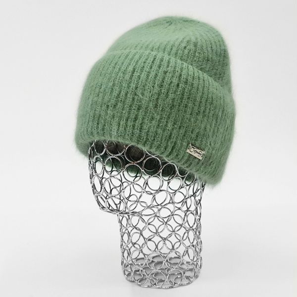 Комплект жіночий зимовий ангоровий на флісі (шапка+бафф) ODYSSEY 57-60 см Зелений 13815 - 13006 13815  - 13006 фото
