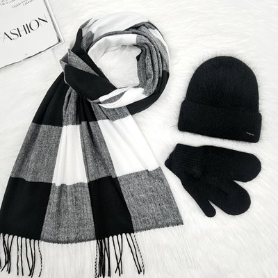 Комплект жіночий зимовий ангоровий на флісі (шапка+шарф+рукавиці) ODYSSEY 56-58 см різнокольоровий 12826 - 1119 - 4135 бристоль фото
