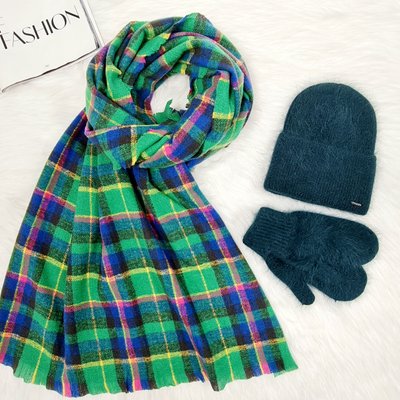 Комплект жіночий зимовий ангоровий на флісі (шапка+шарф+рукавиці) ODYSSEY 55-58 см різнокольоровий 12395 - 8047 - 4123 нильс фото
