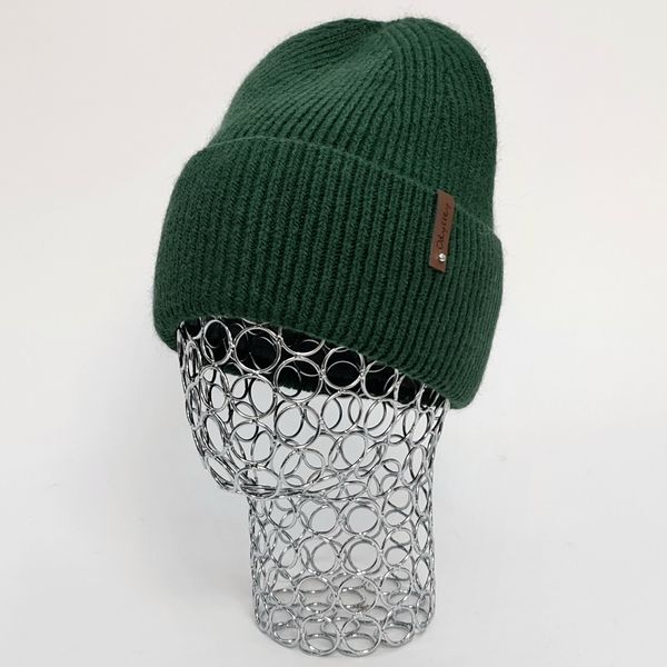 Комплект жіночий зимовий ангора з вовною на флісі (шапка+рукавички) ODYSSEY 57-59 см Зелений 12976 - 4068 12976 - 4068 фото