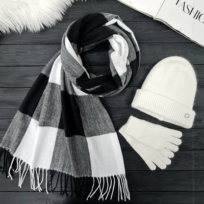 Комплект жіночий зимовий ангора з вовною (шапка+шарф+рукавички) ODYSSEY 58-60 см різнокольоровий 12160 - 1119 - 4000 мулатка фото