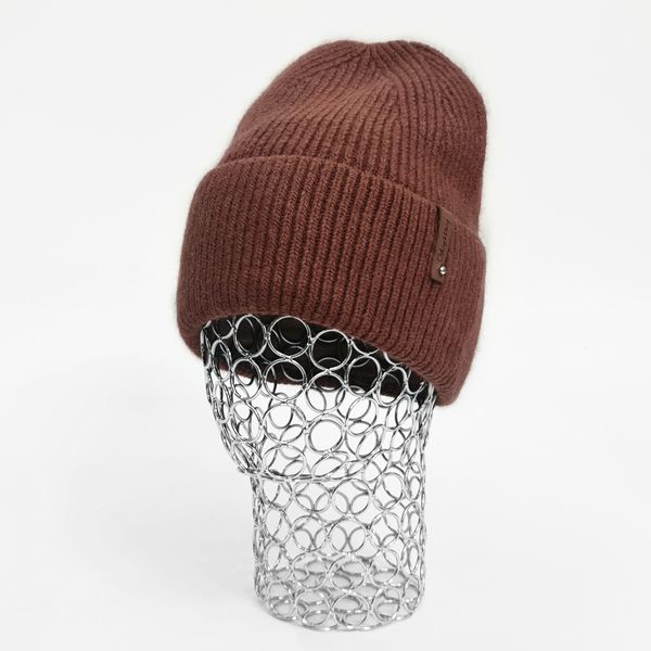 Комплект жіночий зимовий ангора з вовною на флісі (шапка+рукавички) ODYSSEY 57-59 см Мідний 12975 - 4168 12975 - 4168 фото