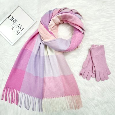 Комплект жіночий зимовий (шарф+рукавички для сенсорних екранів ) M&JJ One size рожевий 1141 - 4182 1141 - 4182 фото