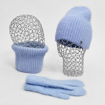 Комплект жіночий зимовий ангоровий (шапка+бафф+рукавиці) ODYSSEY 55-58 см Блакитний 13428 - 13048 - 4136 13428 - 13048 - 4136 фото