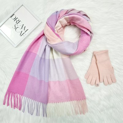Комплект жіночий зимовий (шарф+рукавички для сенсорних екранів ) M&JJ One size рожевий 1141 - 4179 1141 - 4179 фото