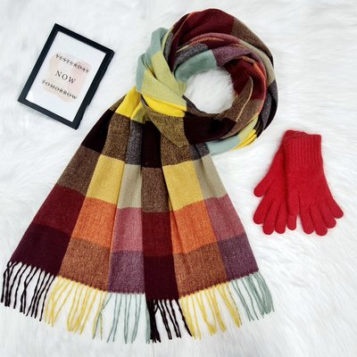 Комплект жіночий зимовий (шарф+рукавички) M&JJ One size червоний 8024 - 4204 8024 - 4204 фото