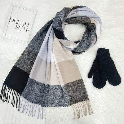 Комплект жіночий зимовий (шарф+рукавиці) M&JJ One size чорний 1080 - 4135 1080 - 4135 фото