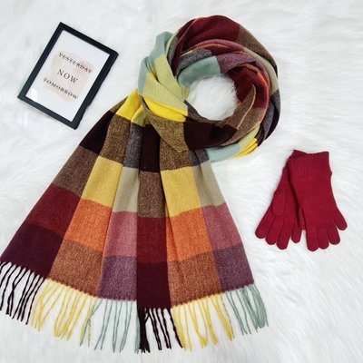Комплект жіночий зимовий (шарф+рукавички для сенсорних екранів ) M&JJ One size червоний 8024 - 4172 8024 - 4172 фото