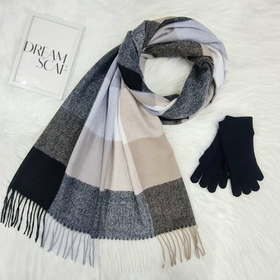 Комплект жіночий зимовий (шарф+рукавички для сенсорних екранів ) M&JJ One size чорний 1080 - 4116 1080 - 4116 фото