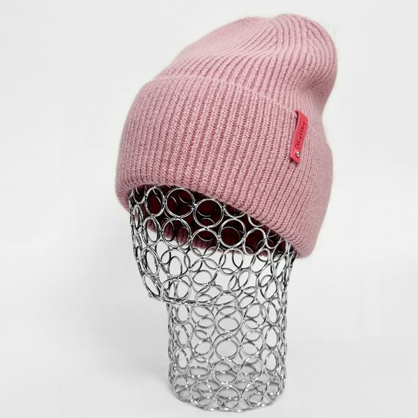 Комплект жіночий зимовий ангора з вовною на флісі (шапка+рукавички) ODYSSEY 57-59 см Пудровий 12977 - 4066 12977 - 4066 фото