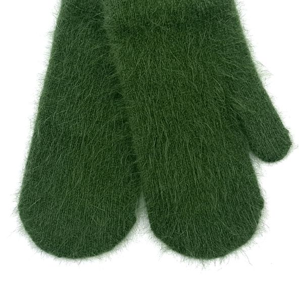 Комплект жіночий зимовий ангоровий на флісі (шапка+рукавиці) ODYSSEY 56-59 см Зелений 13909 - 4142 13909 - 4142 фото