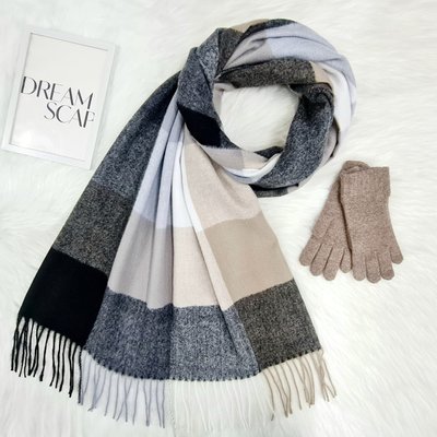 Комплект жіночий зимовий (шарф+рукавички) M&JJ One size бежевий 1080 - 4076 1080 - 4076 фото