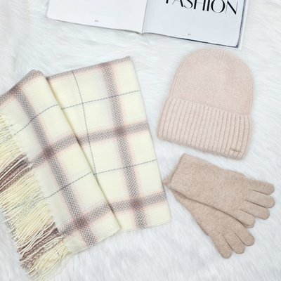 Комплект жіночий зимовий ангоровий (шапка+шарф+рукавички) ODYSSEY 55-58 см різнокольоровий 12541 - 8008 - 4063 брюле фото