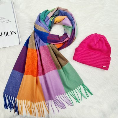 Комплект жіночий зимовий ангора з вовною на флісі (шапка+шарф) ODYSSEY 56-58 см різнокольоровий 12699 - 1293 джейд фото