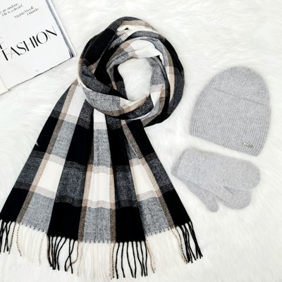 Комплект жіночий зимовий ангоровий (шапка+шарф+рукавиці) ODYSSEY 57-59 см сірий 3572 - 8064 - 4131 жрица фото