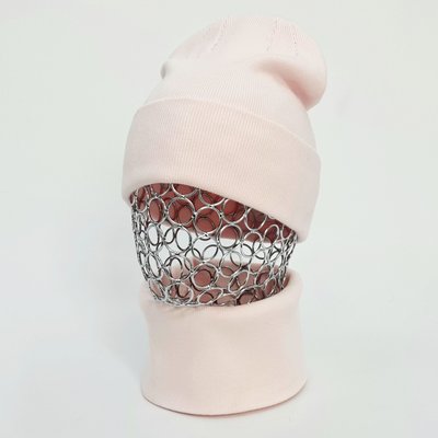 Комплект жіночий демісезонний віскозний шапка+шарф-снуд Odyssey 56-59 см рожевий 12427 - 12603 челентано комплект фото