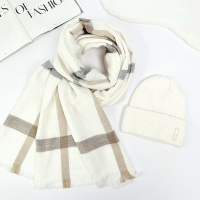 Комплект жіночий зимовий (шапка+шарф) ODYSSEY 58-60 см білий 12277 - 8131 фрейзер фото