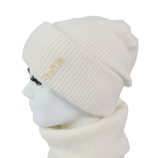 Комплект жіночий зимовий (шапка + шорф) ODYSSEY 58-60 см білий 12277 — 8131 фрейзер фото